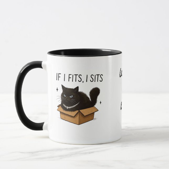 If it fits i sits black cat mug (Left)