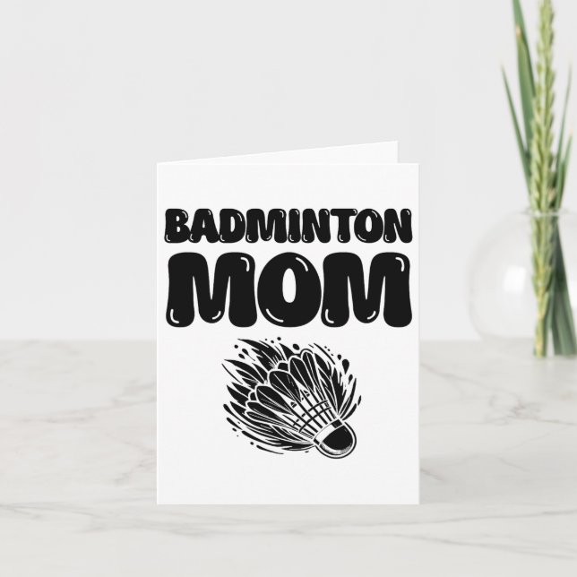 If It Involves Badminton Count Me In Shuttle  Card (Front)
