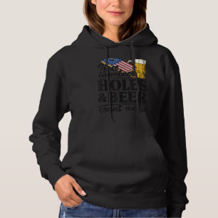If It Involves Holes & Beer Count Me In Usa Flag C Hoodie