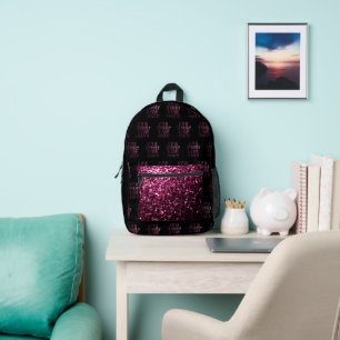 If it is Sparkly and Pink I want it Black pattern Printed Backpack