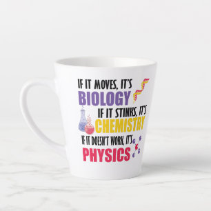 If It Moves It's Biology Latte Mug