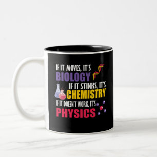 If It Moves It's Biology Two-Tone Coffee Mug