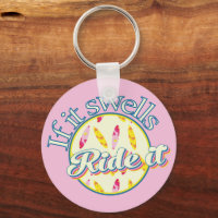 If it swells ride it custom name surfing pink