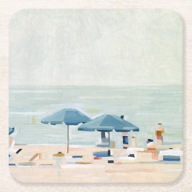If It's the Beaches Square Paper Coaster (Front)