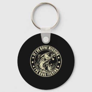 If I've Gone Missing I've Gone Fishing Fisherman 2 Key Ring