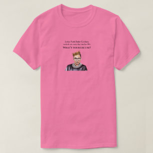 If Justice Ruth Bader Ginsburg worked out, pink T-Shirt