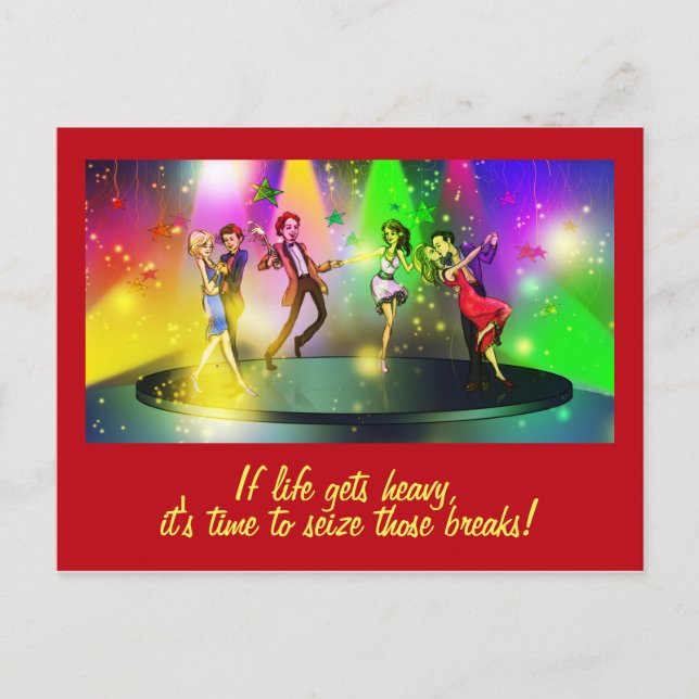 If life gets heavy Inspirational Postcard (1) (Front)