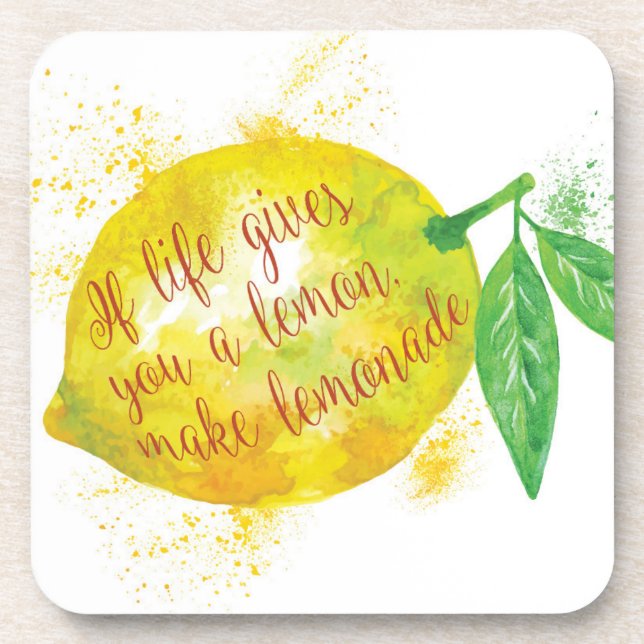 If Life Gives You A Lemon, Make Lemonade Coaster (Front)
