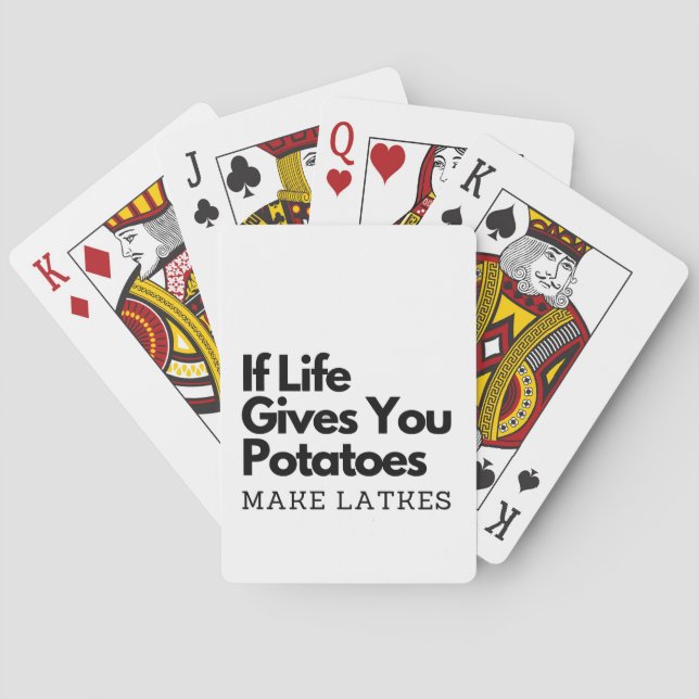 If Life Gives you a Potatoes Make a Latke  Playing Cards (Back)
