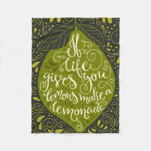If Life Gives You Lemons Make A Lemonade Fleece Blanket