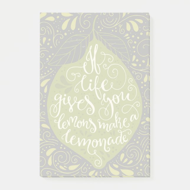 If Life Gives You Lemons Make A Lemonade Post-it Notes (Front)