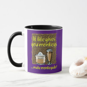 If life gives you monkeys Purple BG Mug