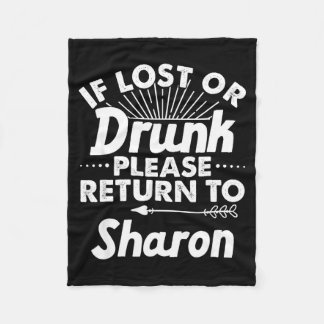 If lost or please return to sharon gift name women fleece blanket