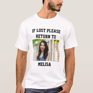 if lost please return to - Funny Couples T-Shirt