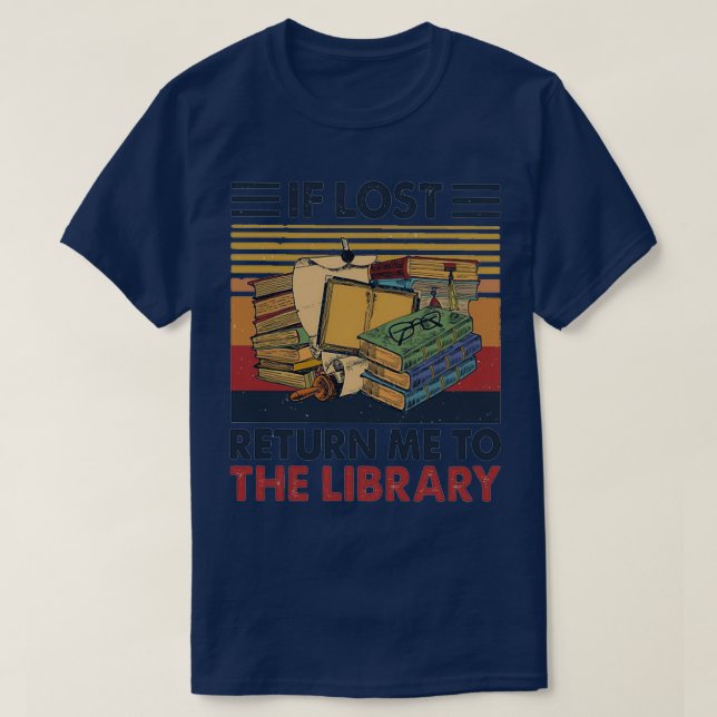If lost return me to the library T-Shirt (Design Front)