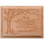 If Love Could Save You Maple Hardwood Wall Plaque<br><div class="desc">This charming wooden plaque would make a wonderful memorial for your beloved pet. It comes laser engraved to your specifications and it's ideal for wall-mounting, as well as mantel and tabletop display. A simple and elegant font adorns this piece and it would provide a warm accent for any home décor....</div>