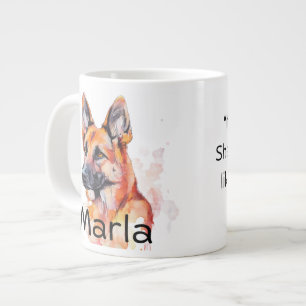 If My German Shepherd Doesn't Like You.... Large Coffee Mug