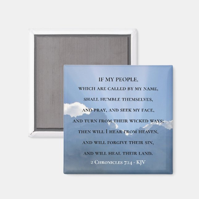 If My People Which are Called by My Name Scripture Magnet (Front/Back)
