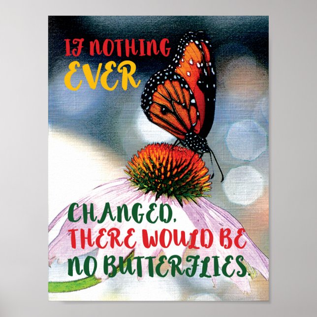 "If nothing ever changed..." motivational poster (Front)