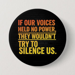 if our voces held no power 7.5 cm round badge