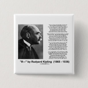 "If— " Poem By Rudyard Kipling 15 Cm Square Badge