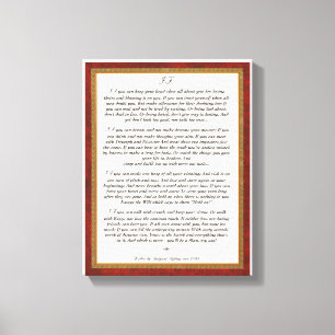 If Poem by Rudyard Kipling Canvas Print