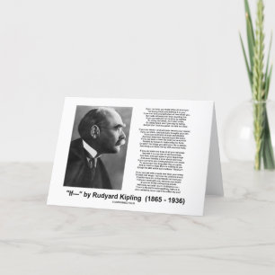 "If— " Poem By Rudyard Kipling Card