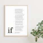 If Poem by Rudyard Kipling Poster<br><div class="desc">A simple and modern print of the If Poem by Rudyard Kipling.</div>