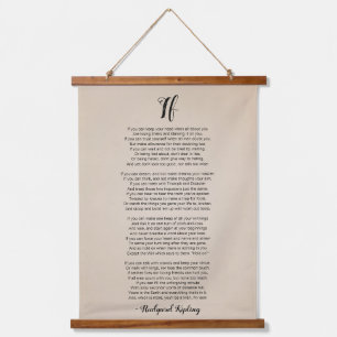 If Poem by Rudyard Kipling Vintage Hanging Tapestry