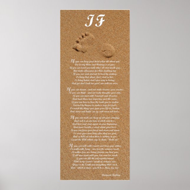 If - Rudyard Kipling Poem Print (Front)