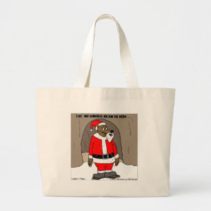 If Santa Clause The Bear Fun Christmas Gifts Tees Large Tote Bag