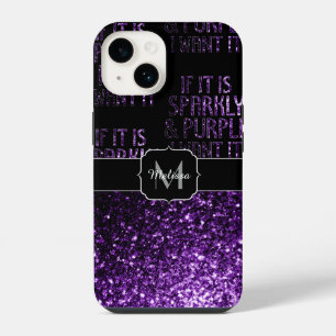 If Sparkly and Purple I want it Monogram Black iPhone Case