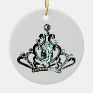 "If the Tiara Fits, Wear It!  Ceramic Ornament