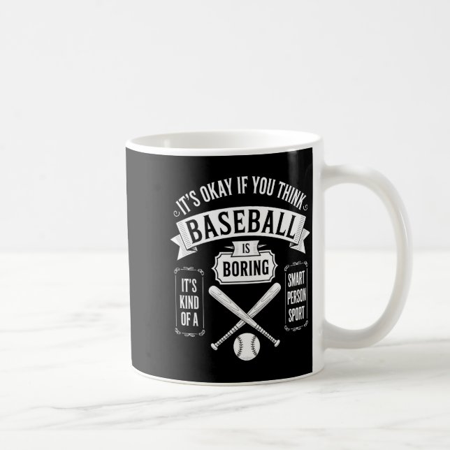 If think baseball is boring kind of smart coffee mug (Right)