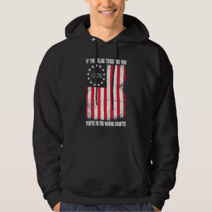 If This Flag Triggers You Youre In The Wrong Count Hoodie
