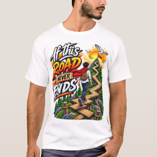 If This Road Never Ends – Mountain Adventure T-Shirt