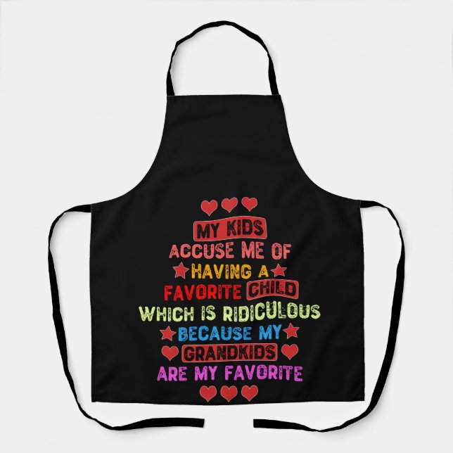 If we get in trouble it's my grandma's fault apron (Front)