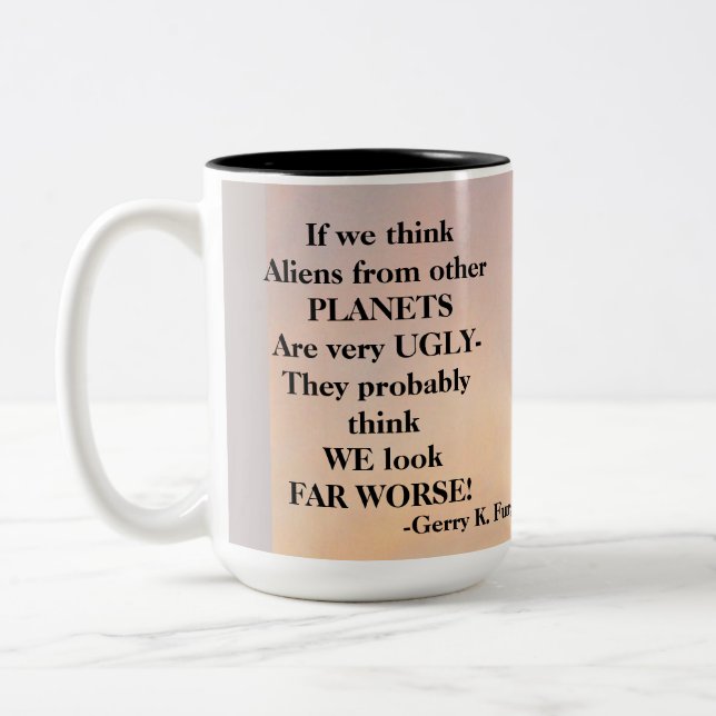 IF WE THINK Two-Tone COFFEE MUG (Left)