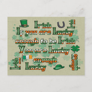 If You Are Lucky Enough to be Irish Postcard