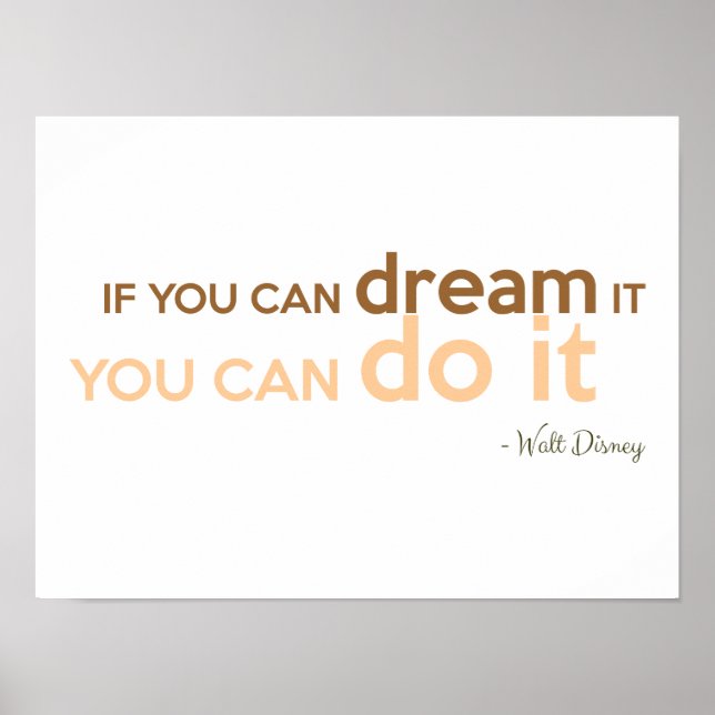 if you can dream you can do it motivational poster (Front)