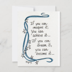 If You Can Imagine It.... saying colour drawing  Card