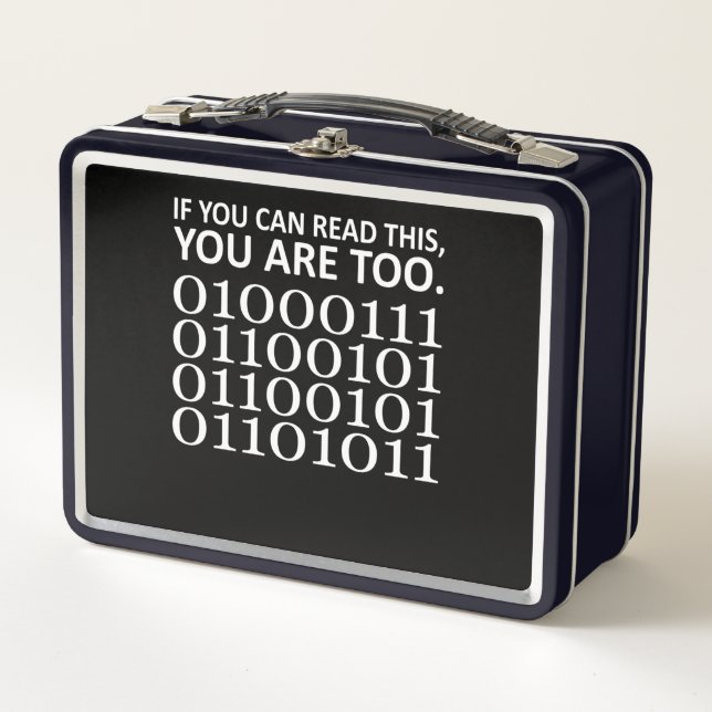 If You Can Read Computer IT Tech Software Metal Lunch Box (Front)