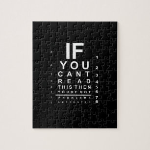 If you can read this eye test chart - Dark Jigsaw Puzzle