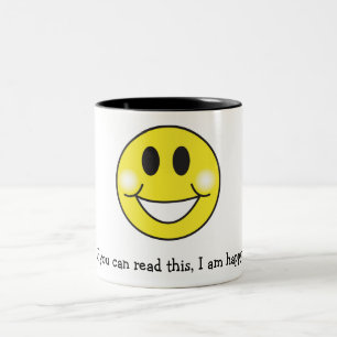 If you can read this, I am happy. Two-Tone Coffee Mug