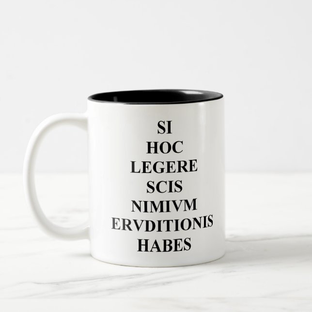 If You Can Read This Latin 1 Two-Tone Coffee Mug (Left)