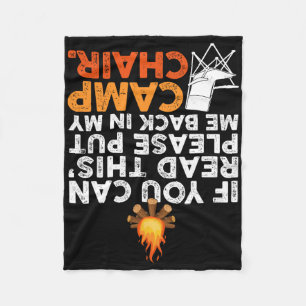 If You Can Read This Please Put Me Back In My Camp Fleece Blanket