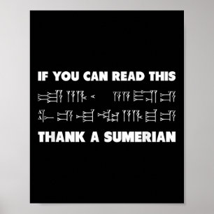 If You Can Read This Sumerian Cuneiform Archaeolog Poster