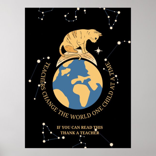 If you can read this thank a teacher poster (Front)