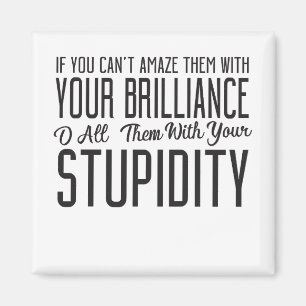 If You Can't Amaze Them With Your Brilliance O All Magnet