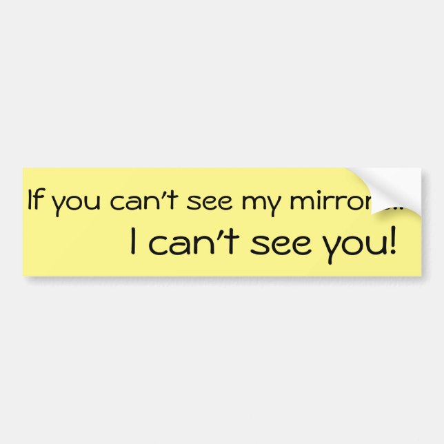 If You Can't See... Bumper Sticker (Front)